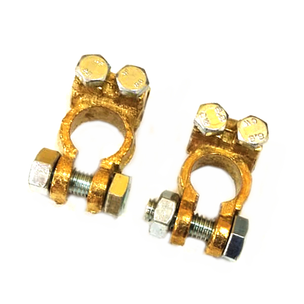X AUTOHAUX 1 Pair Car Battery Terminal Connectors - Aluminum Alloy Positive & Negative Clamps - View #3